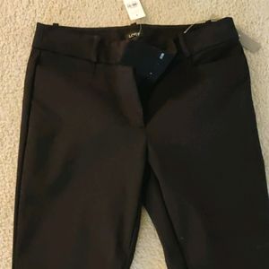 Loft Skinny ankle length black slacks